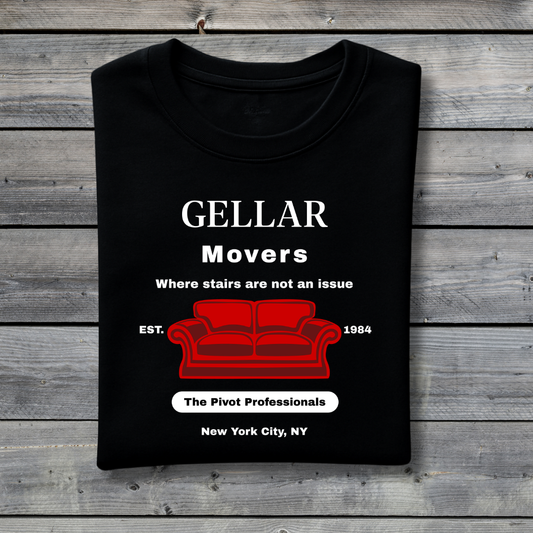 Gellar Movers T‑Shirt – Funny Pivot Couch Friends Inspired Moving Company Tee