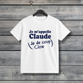 Je M’appelle Claude T‑Shirt – Funny Friends Joey Speaks French Quote Tee