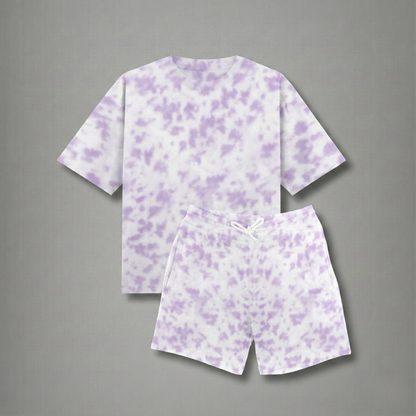 Lavender Tie-Dye Lounge Set – Oversized Unisex