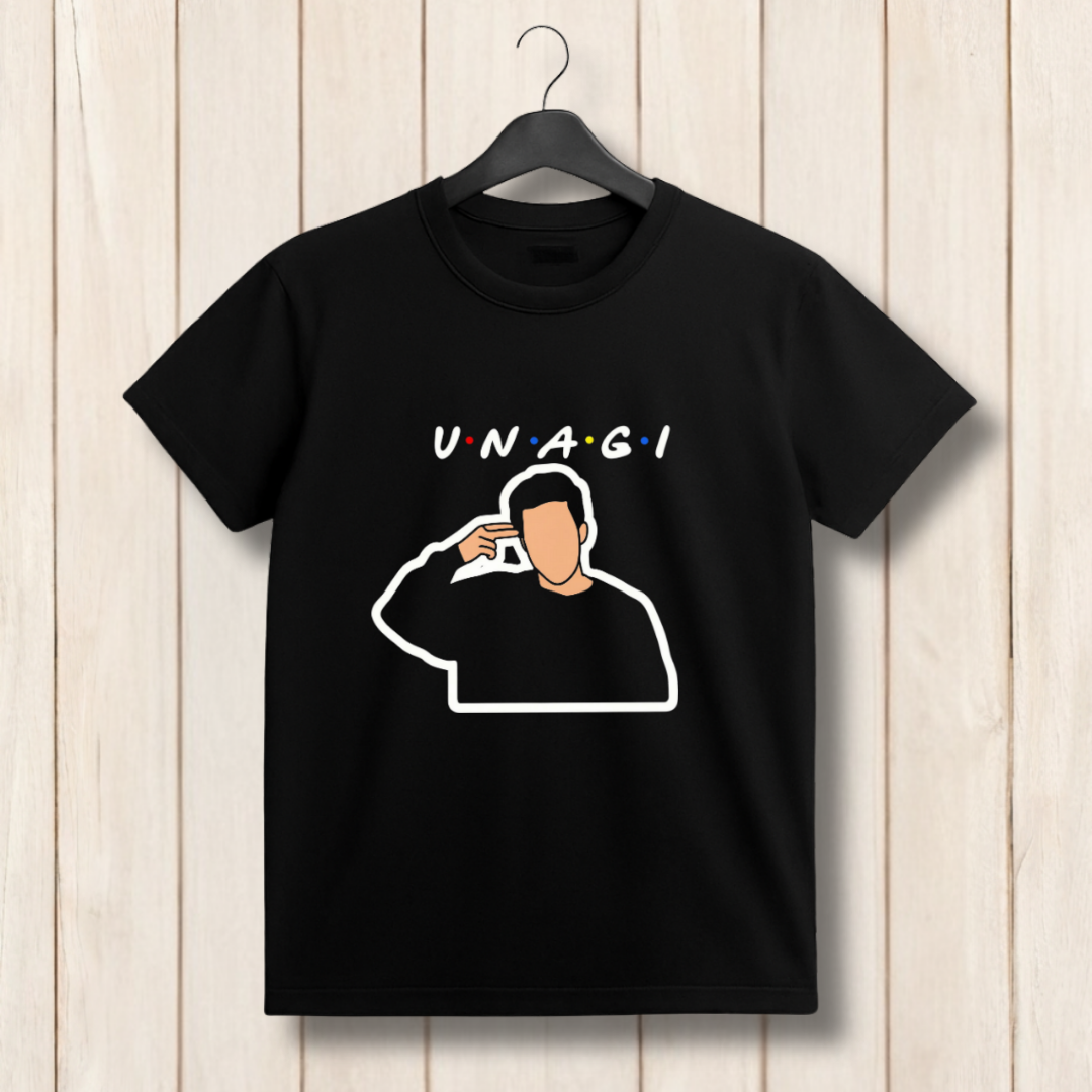 Unagi T‑Shirt – Funny Friends Inspired Ross Quote Tee with Minimalist Illustration