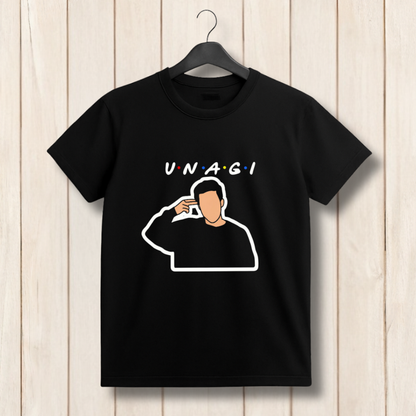 Unagi T‑Shirt – Funny Friends Inspired Ross Quote Tee with Minimalist Illustration