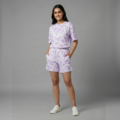 Lavender Tie-Dye Lounge Set – Oversized Unisex