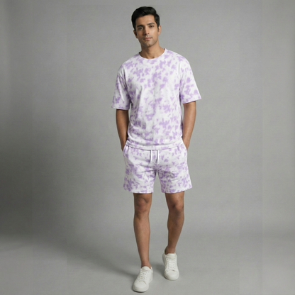 Lavender Tie-Dye Lounge Set – Oversized Unisex