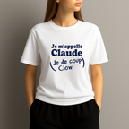 Je M’appelle Claude T‑Shirt – Funny Friends Joey Speaks French Quote Tee