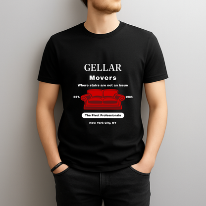 Gellar Movers T‑Shirt – Funny Pivot Couch Friends Inspired Moving Company Tee