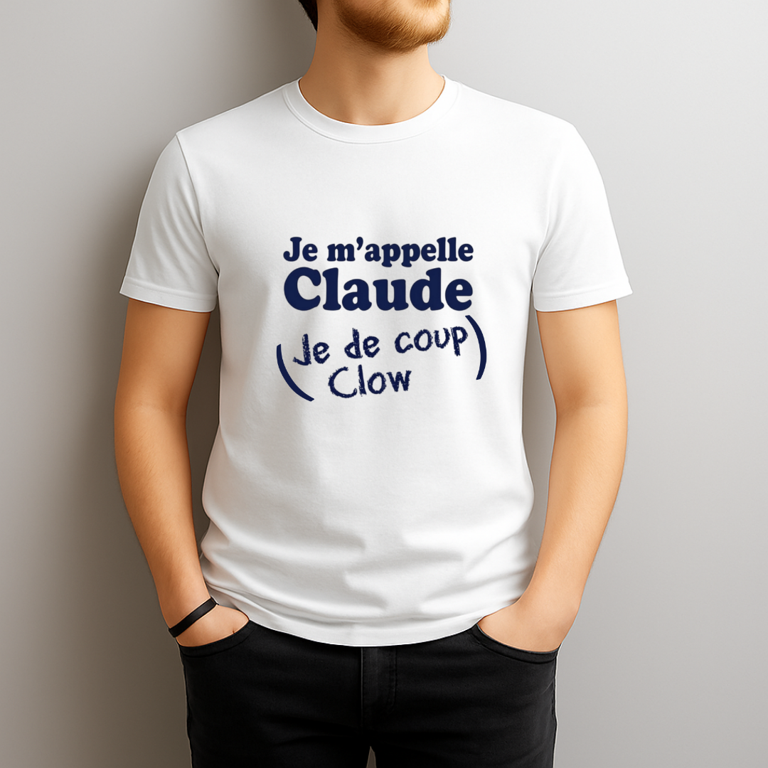 Je M’appelle Claude T‑Shirt – Funny Friends Joey Speaks French Quote Tee