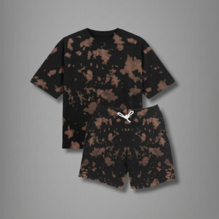 Brown Tie-Dye Lounge Set – Oversized Unisex